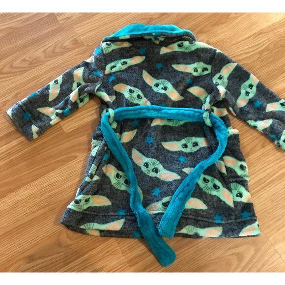 Star Wars Baby Yoda Fleece Robe For Toddlers Size 2T Sleepwear - Picture 4 of 6